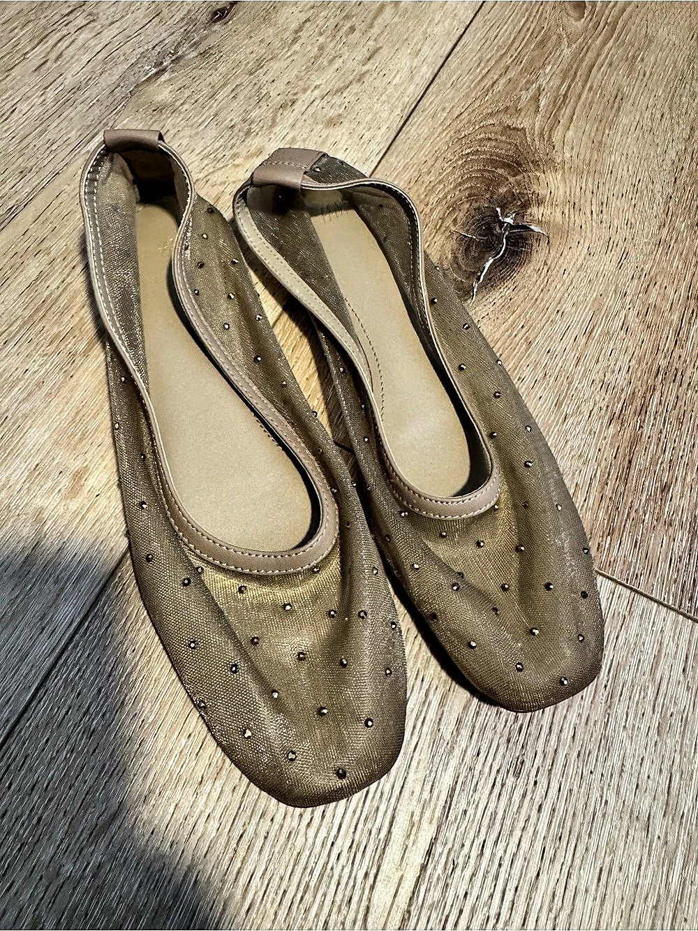 H&M Studded Brown Flats